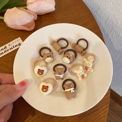 Small Kids Elastic Band High Elasticity Hair Tie Cartoon Hair Tie