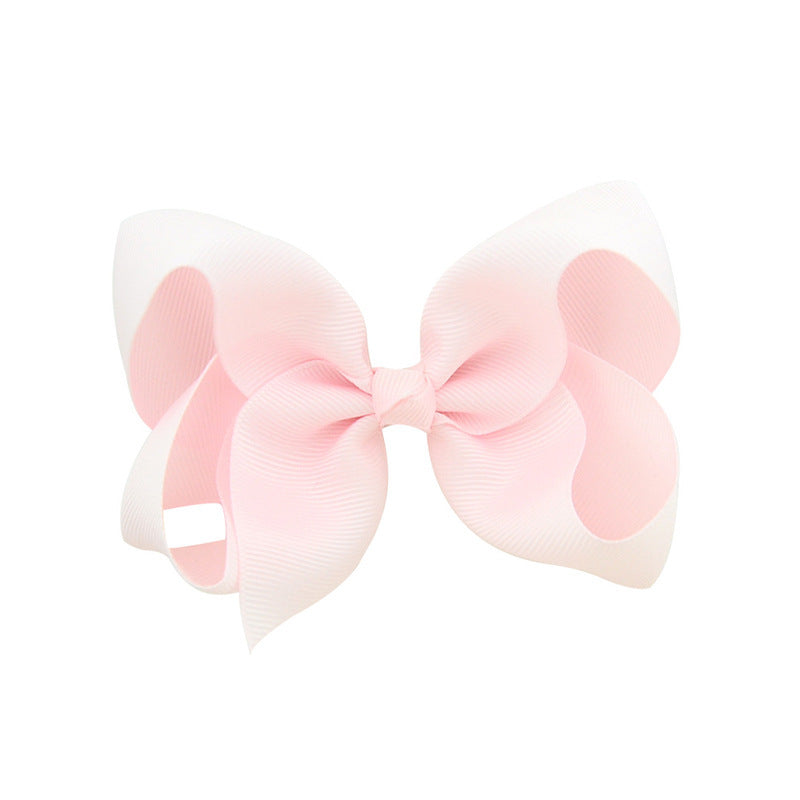 Kids Hair Clip Bow Head Accessory 4 Side Clip