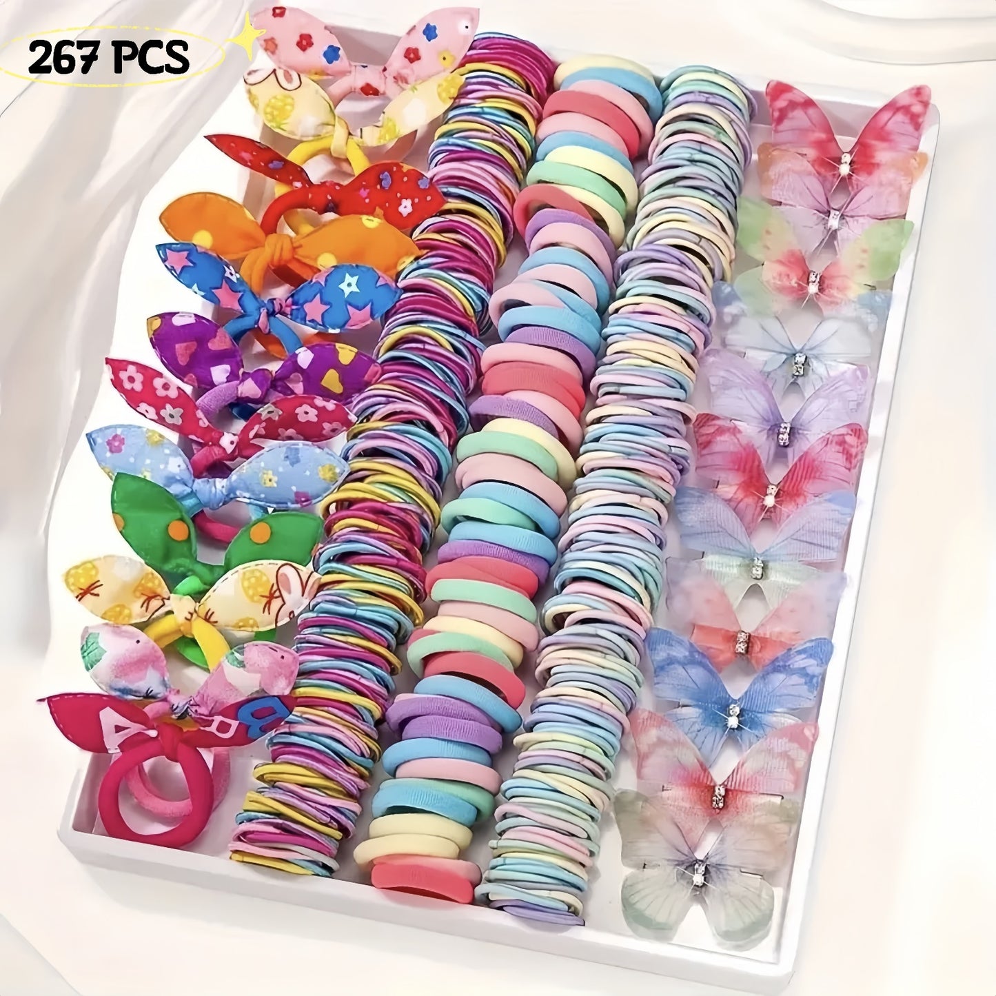 Kids Hair Clip Hair Tie Hair Clip Head Accessory Set Elastic Band Hair Accessory Set