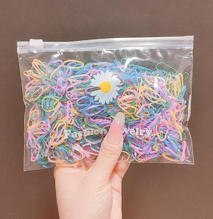 Elastic Band Kids Headband Black Hair Tie