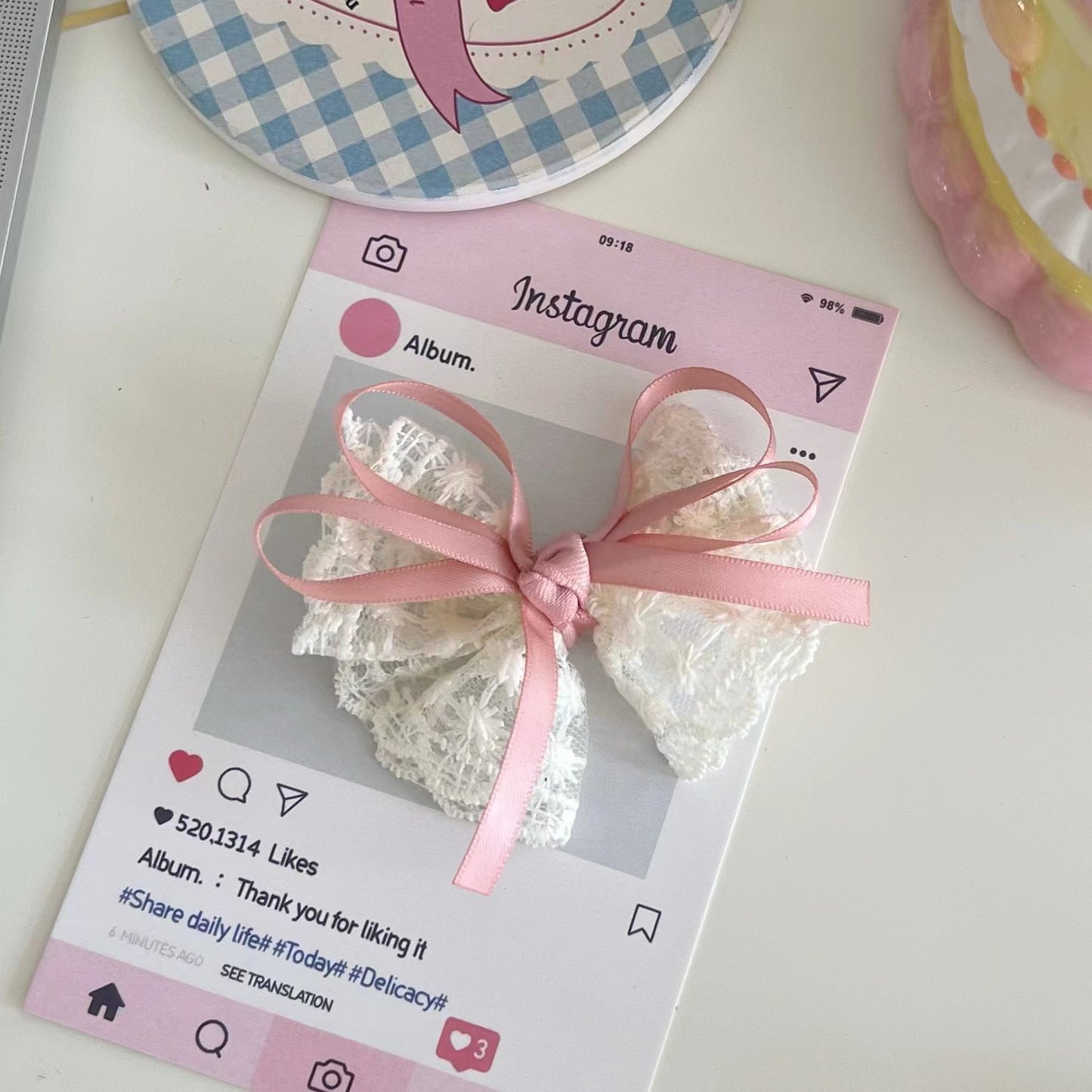 Lace Bow Kids Head Accessory Girl Hair Clip Handmade Head Accessory Hairpin