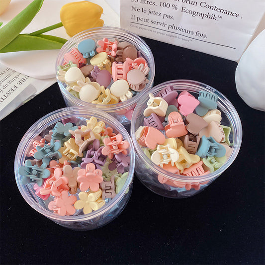 Kids Cartoon Mini Flower Mini Hair Clip Flyaway Hair Side Bangs Heart Hair Clip Hair Accessory Head Accessory