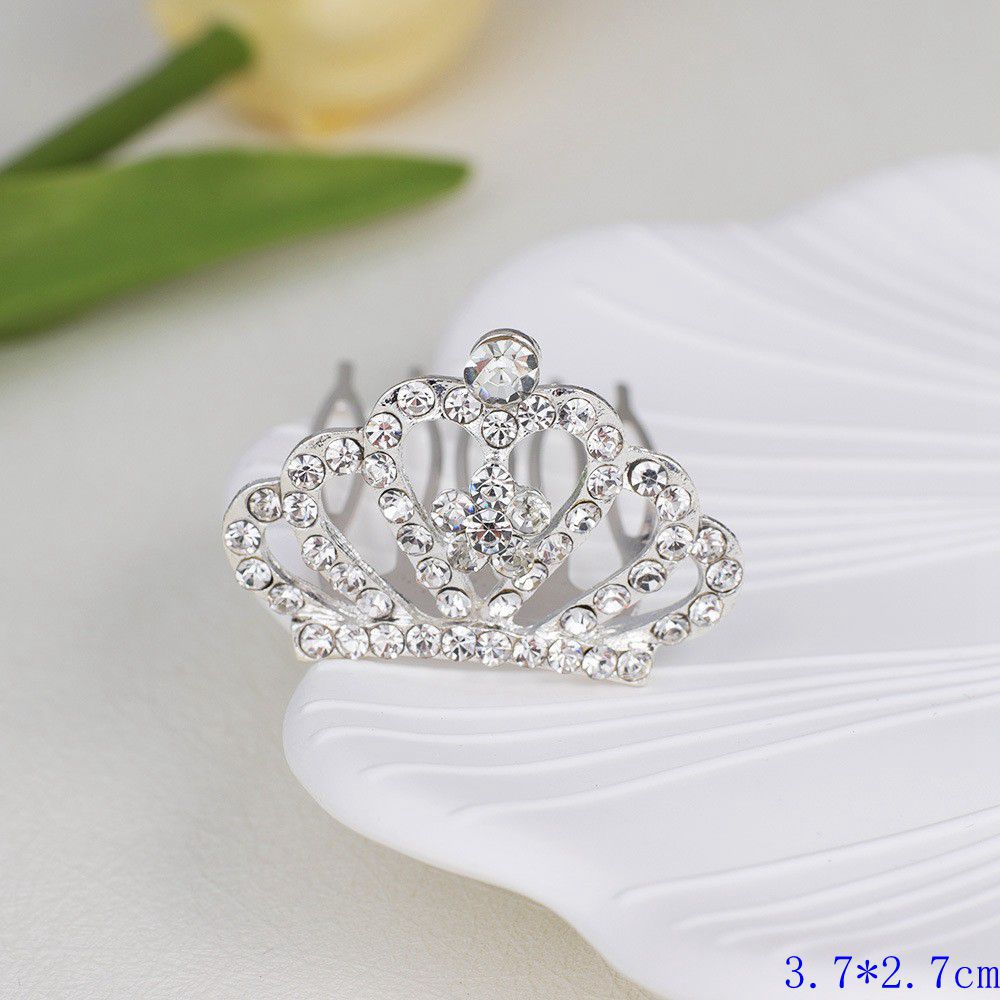 Kids Heart Hair Accessory Crystal Pearl