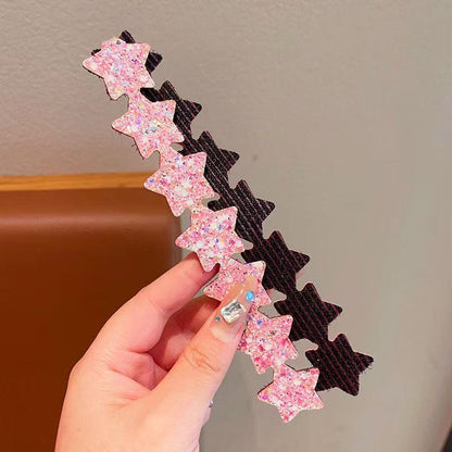 Kids Heart Forehead Bangs Flyaway Hair Gentle on Hair Velcro