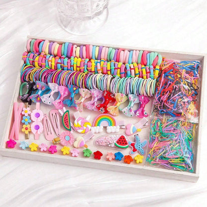 Kids Head Accessory Hair Clip Hairpin Set Hair Tie Girl Side Clip Hair Accessory Hair Tie