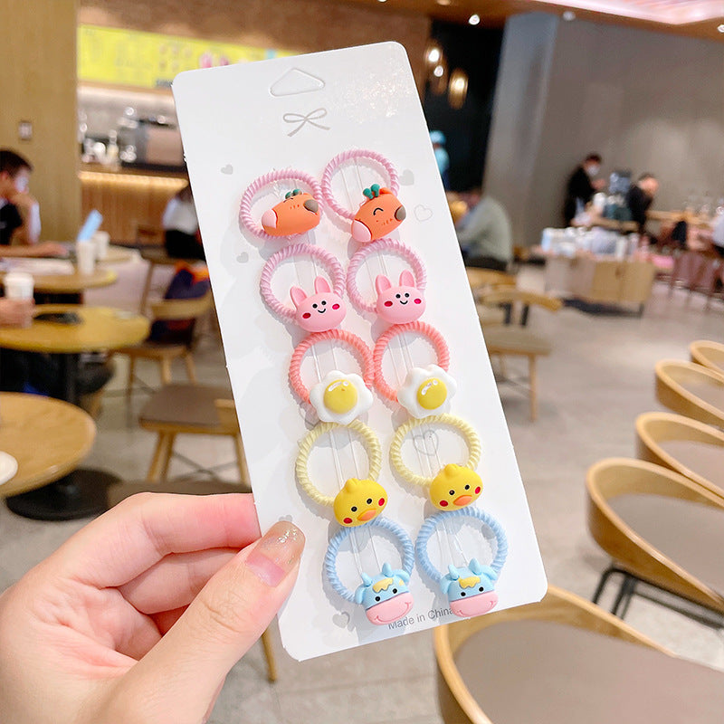 Kids Hair Tie Gentle on Hair Elastic Band Headband Small Hair Accessory Hair Tie Set Elastic Band