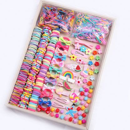 Kids Head Accessory Hair Clip Hairpin Set Hair Tie Girl Side Clip Hair Accessory Hair Tie