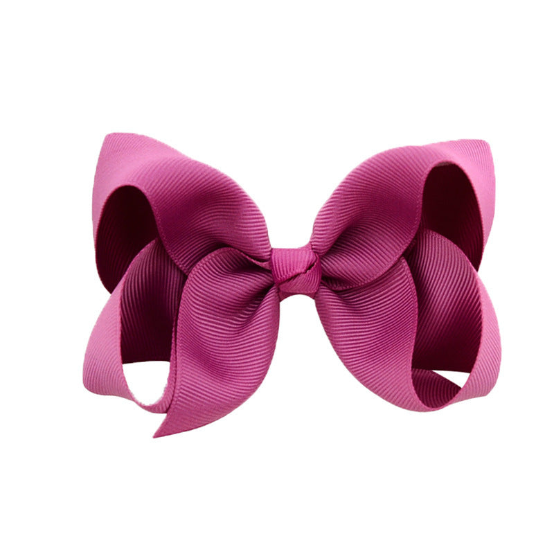 Kids Hair Clip Bow Head Accessory 4 Side Clip