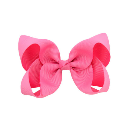 Kids Hair Clip Bow Head Accessory 4 Side Clip