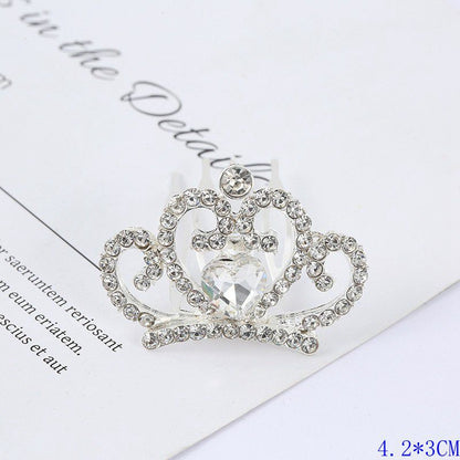 Kids Heart Hair Accessory Crystal Pearl