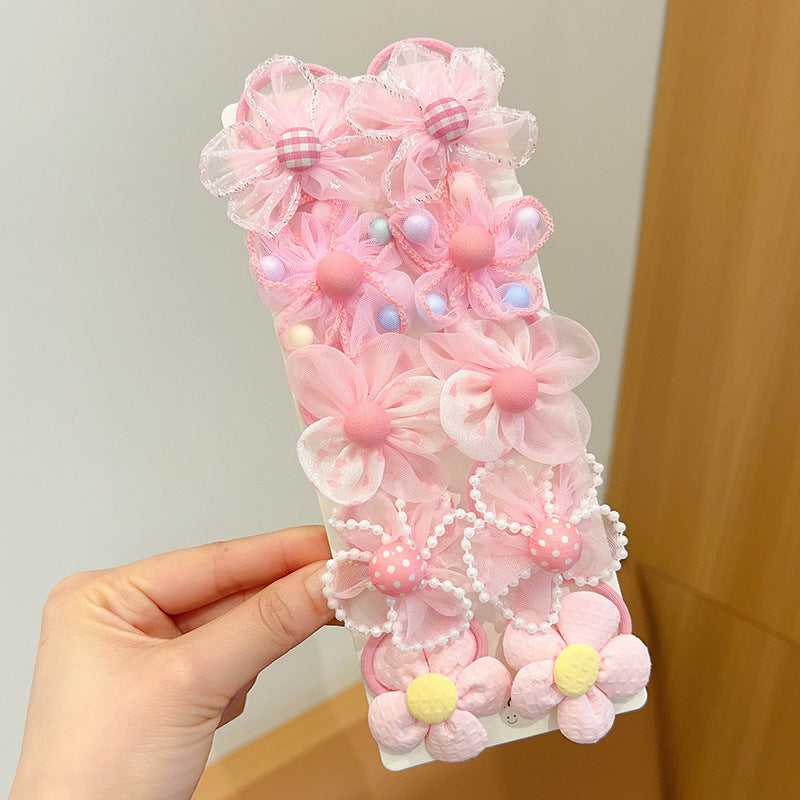 Kids Hair Clip Flower Hair Tie Hair Accessory Elastic Band Girl Headband Hairpin