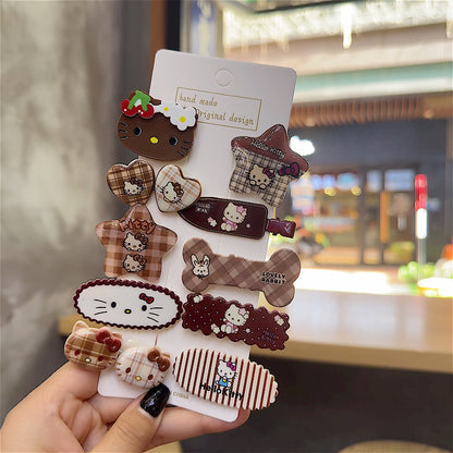 Kids Hair Clip Cartoon Hair Accessory Set Cute Hairpin Handmade Head Accessory