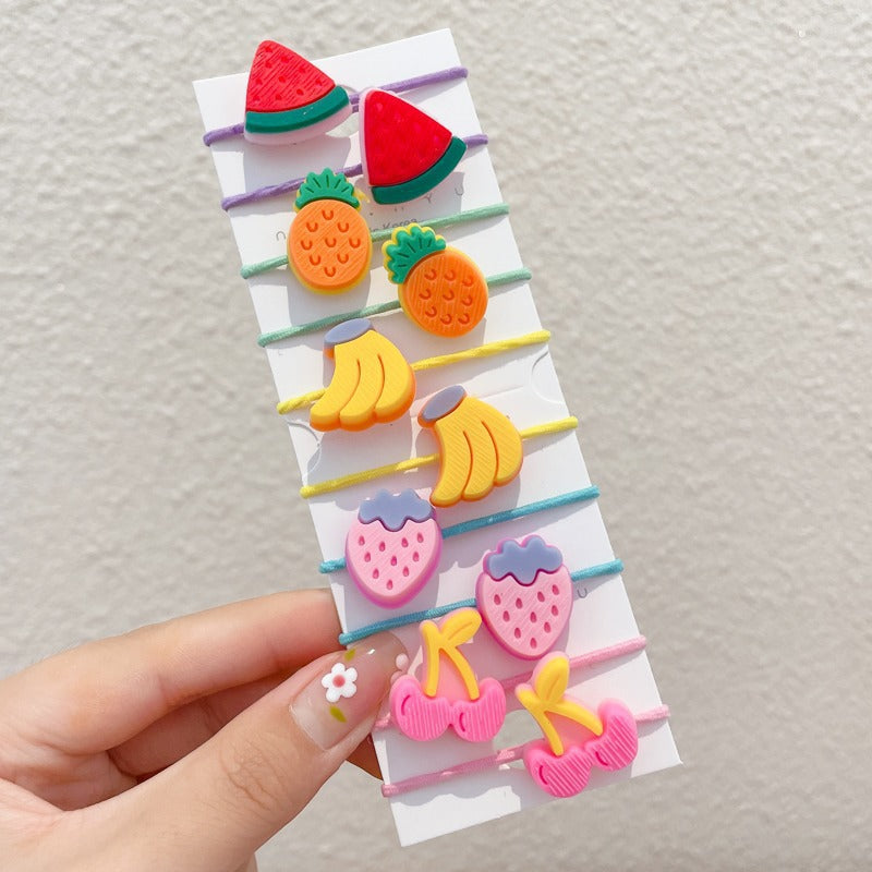 Kids Hair Tie Gentle on Hair Elastic Band Headband Small Hair Accessory Hair Tie Set Elastic Band