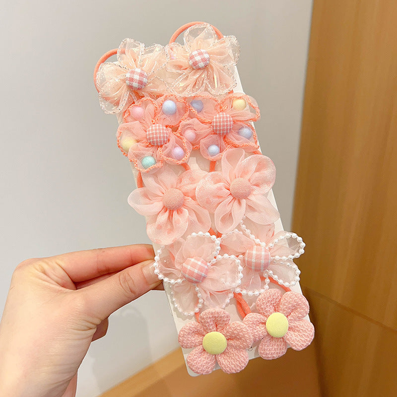 Kids Hair Clip Flower Hair Tie Hair Accessory Elastic Band Girl Headband Hairpin