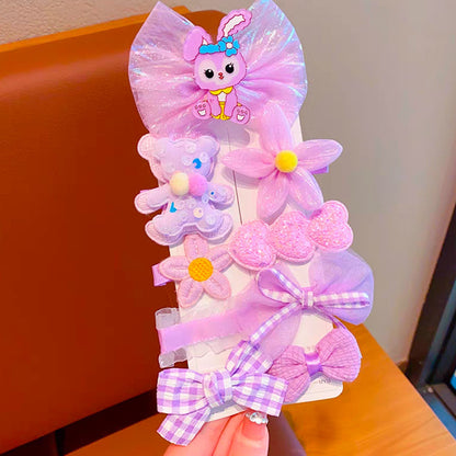 Kids Hair Clip Cartoon Hair Accessory Set Cute Hairpin Handmade Head Accessory