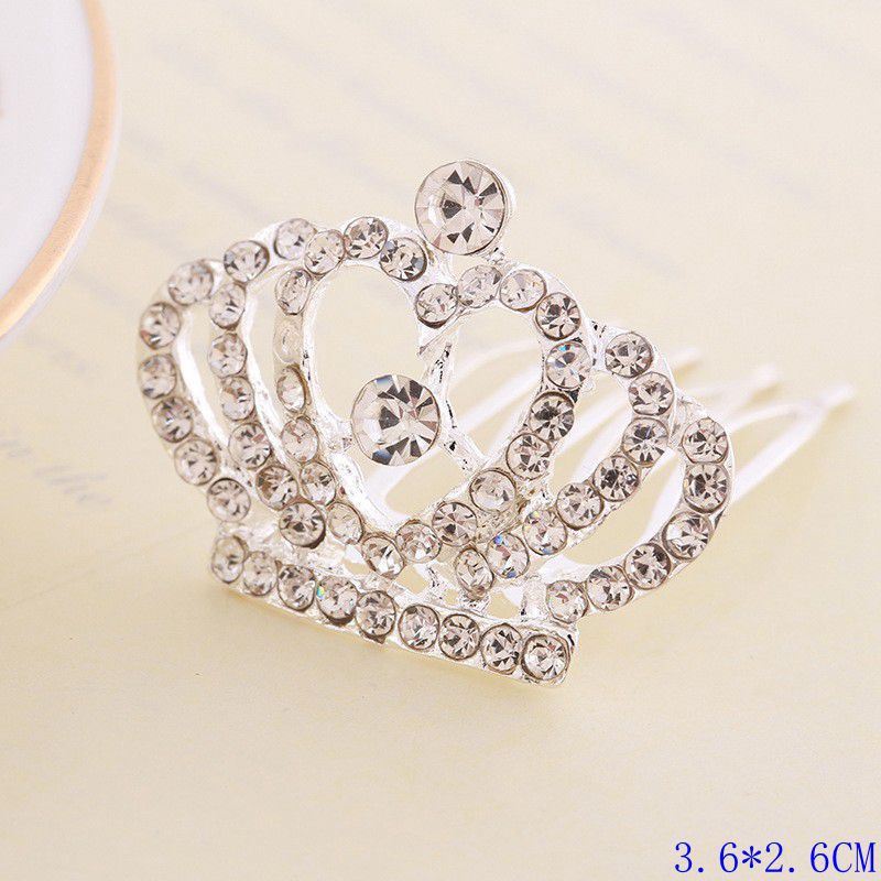 Kids Heart Hair Accessory Crystal Pearl