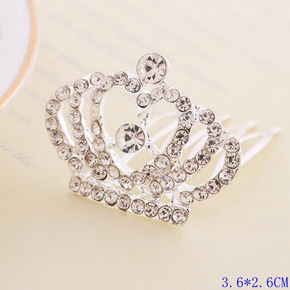 Kids Heart Hair Accessory Crystal Pearl