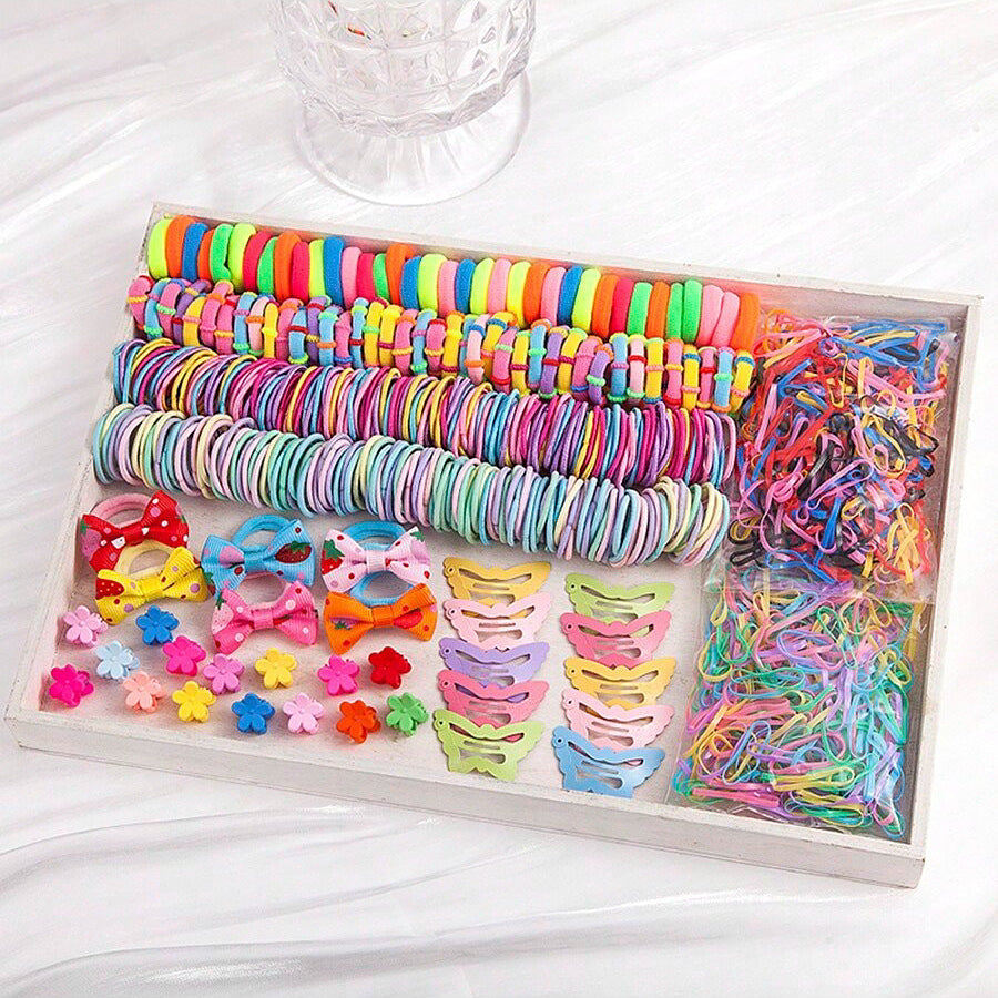 Kids Head Accessory Hair Clip Hairpin Set Hair Tie Girl Side Clip Hair Accessory Hair Tie