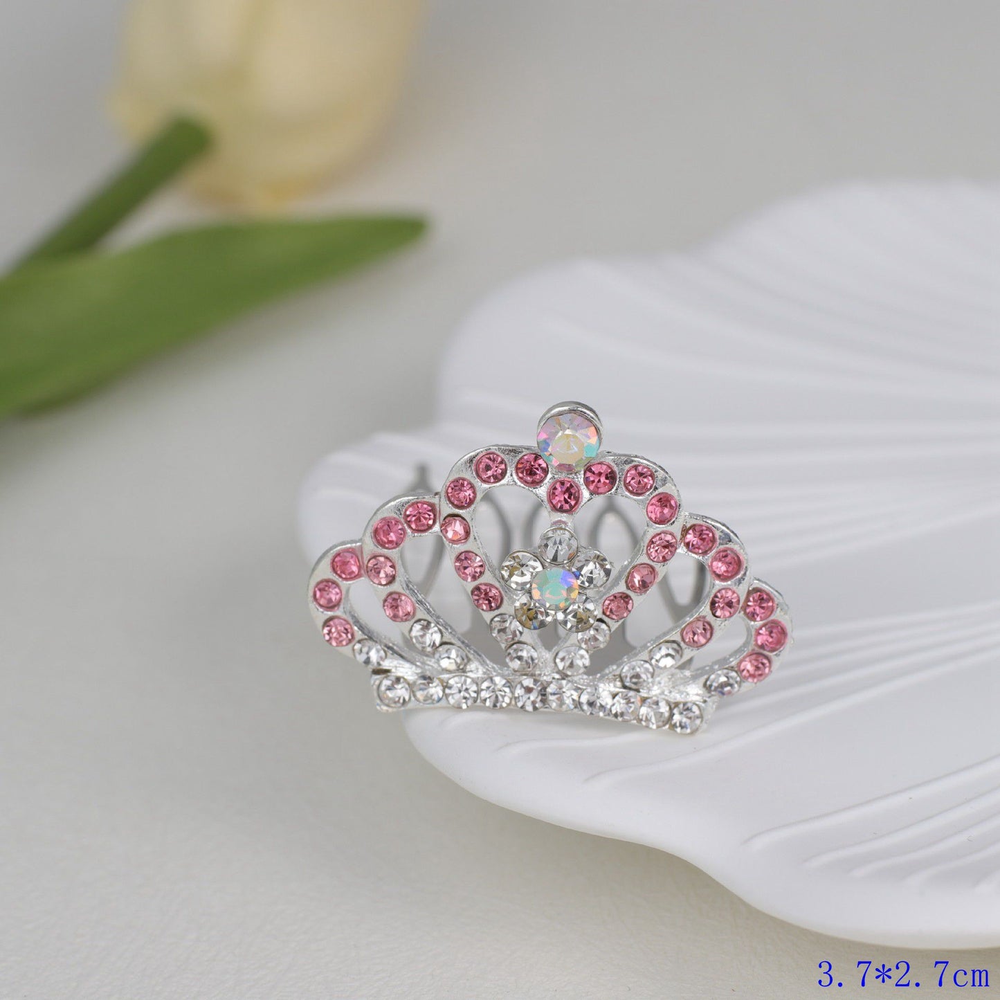 Kids Heart Hair Accessory Crystal Pearl