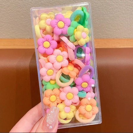 Kids Hair Tie Cute Hair Tie High Elasticity Gentle on Hair Elastic Band Towel Ring Hair Tie Kids