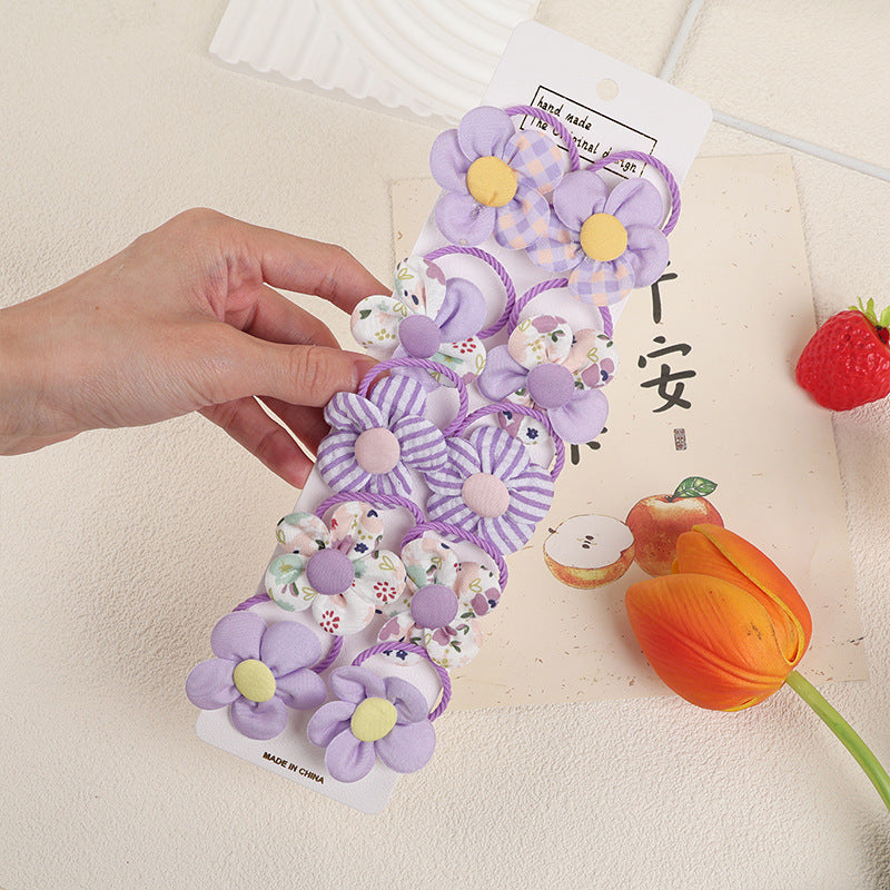 Kids Hair Clip Flower Hair Tie Hair Accessory Elastic Band Girl Headband Hairpin