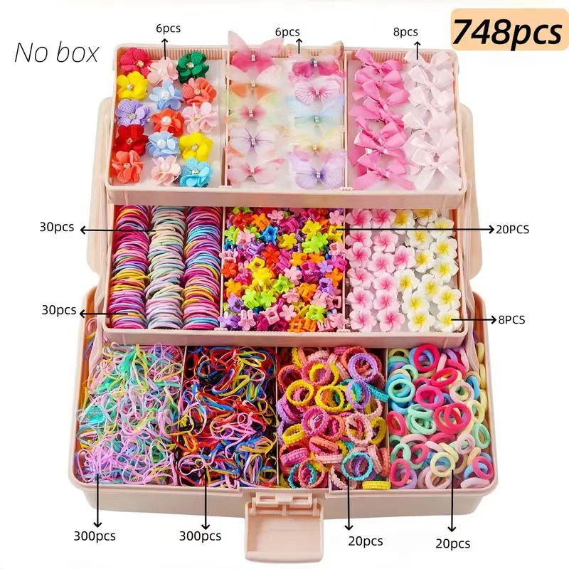 Kids Hair Clip Hair Tie Hair Clip Head Accessory Set Elastic Band Hair Accessory Set