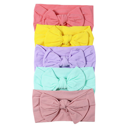Handmade Kids Hair Band Nylon Baby Bow Invisible Headband