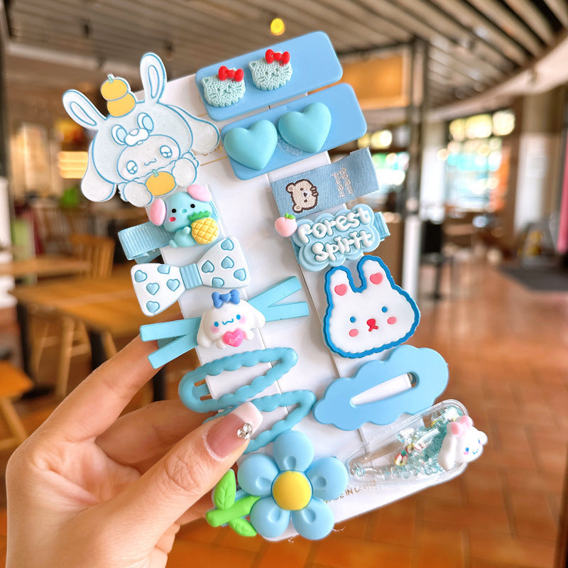 Kids Hair Clip Cartoon Hair Accessory Set Cute Hairpin Handmade Head Accessory