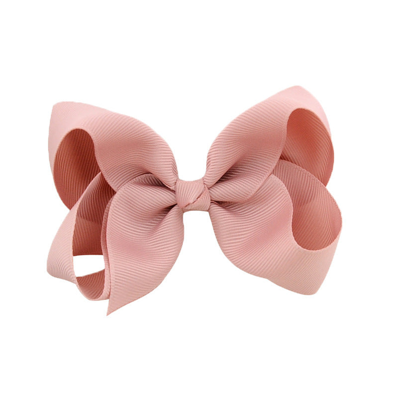 Kids Hair Clip Bow Head Accessory 4 Side Clip