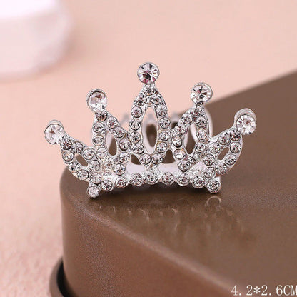 Kids Heart Hair Accessory Crystal Pearl