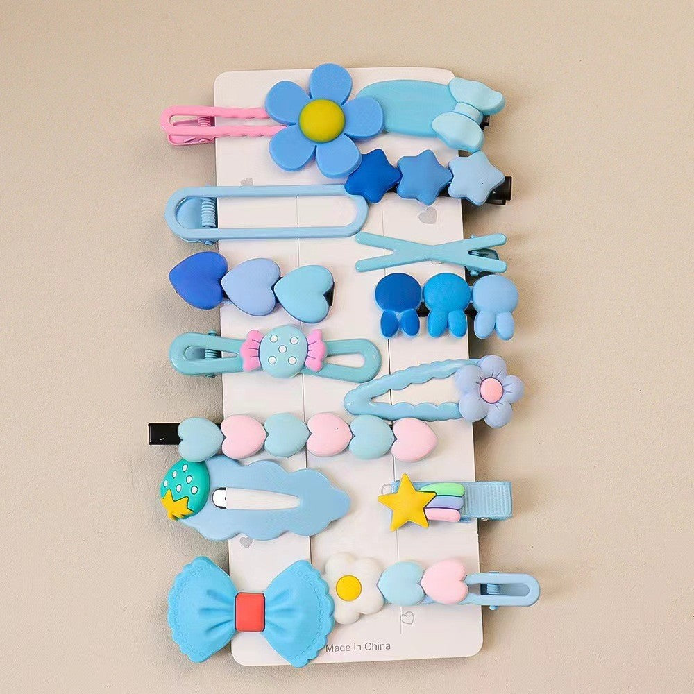 Kids Hair Clip Cartoon Hair Accessory Set Cute Hairpin Handmade Head Accessory