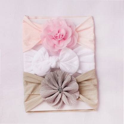 3pc Cute Baby Bow Flower Hair Band Kids