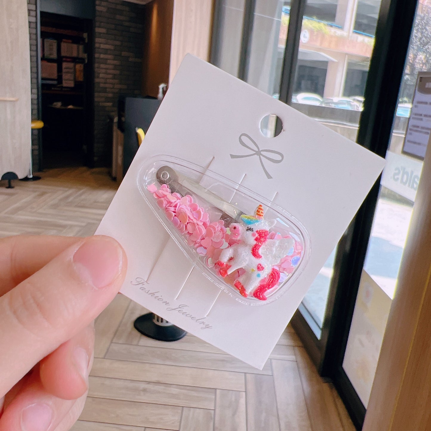 Colorful Transparent Kids Hair Clip Glitter Hairpin Cute Side Clip Girl Hair Accessory