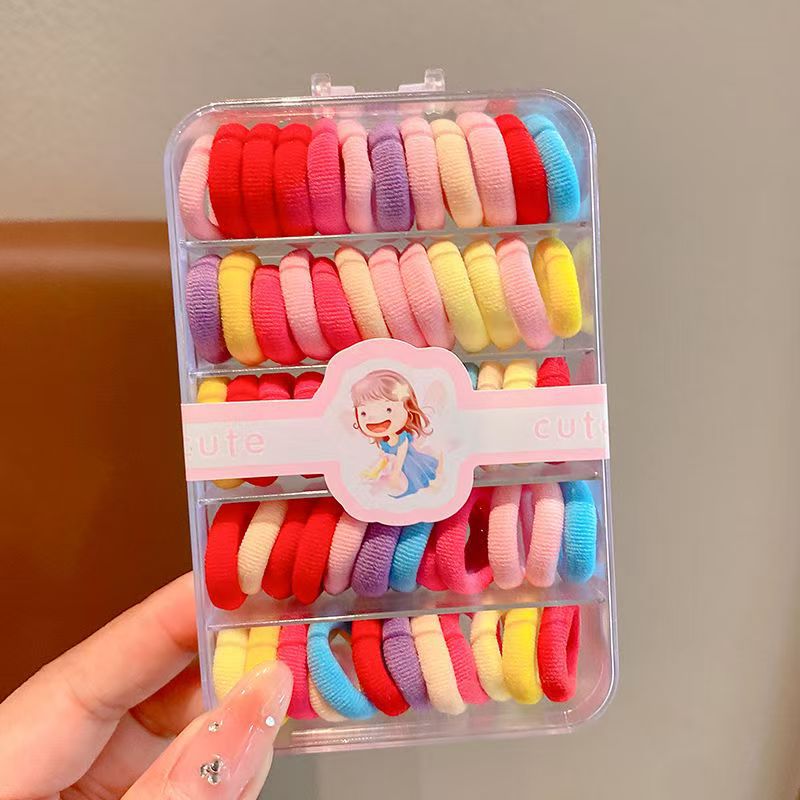 Kids Hair Tie Elastic Band Nylon Colorful Hair Accessory
