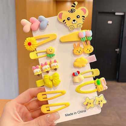 Kids Hair Clip Cartoon Hair Accessory Set Cute Hairpin Handmade Head Accessory