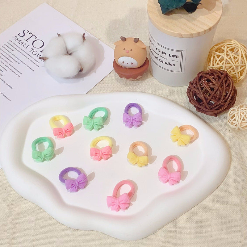 Kids Hair Tie Cute Hair Tie High Elasticity Gentle on Hair Elastic Band Towel Ring Hair Tie Kids