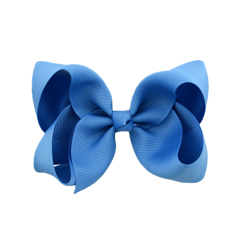 Kids Hair Clip Bow Head Accessory 4 Side Clip