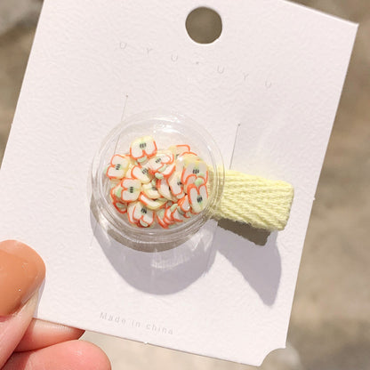 Colorful Transparent Kids Hair Clip Glitter Hairpin Cute Side Clip Girl Hair Accessory