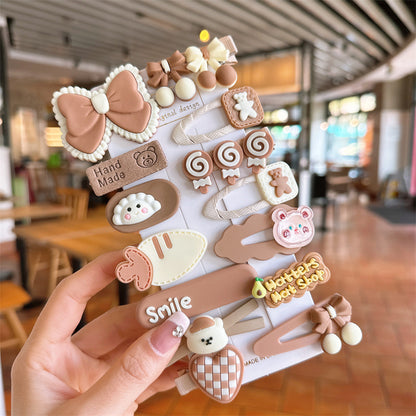 Hair Accessory 14 Cute Flower Hairpin Kids Hair Clip Cartoon Set